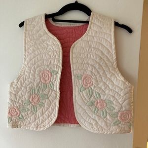 vintage handmade quilted vest